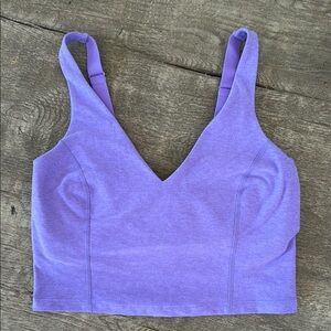 Beyond Yoga Purple V-Neck Crop Tank Top
